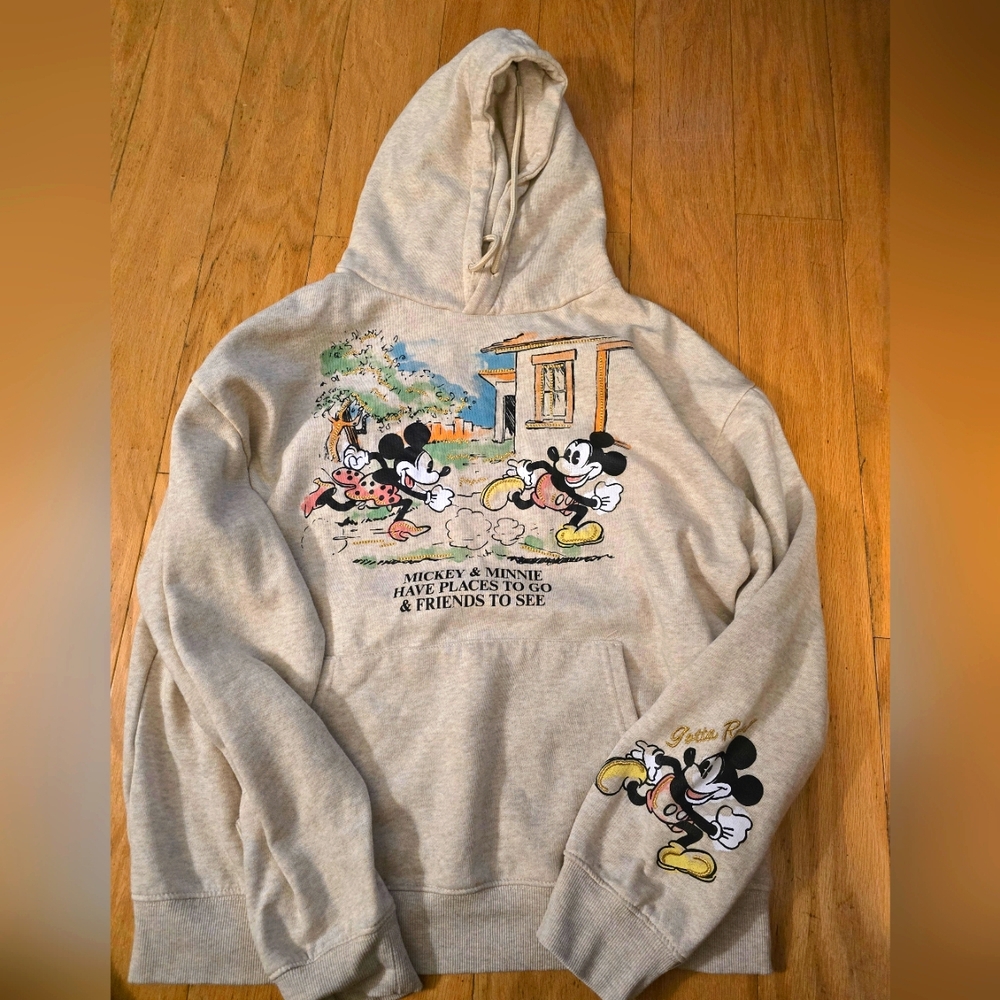 Mickey Mouse Disney Hoodie Womens L Cozy and comfortable.